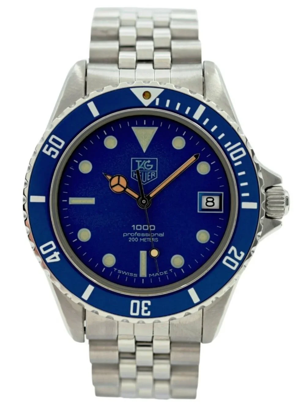 Tag Heuer 37mm Men's Blue Dial 1000 Series Dive Watch Jubilee Band! 980.613 N!